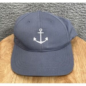 Love Your Melon Hat Adult Blue Strap Back Embroidered Cap Coastal Nautical Boat